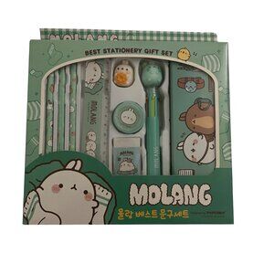 Molang Green Stationery Gift Set – Korean Import (Cosmetic Box Wear)